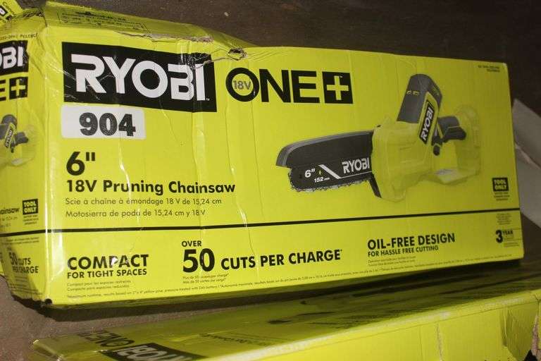 RYOBI 6" 18V PRUNING CHAINSAW TOOL ONLY $129.00