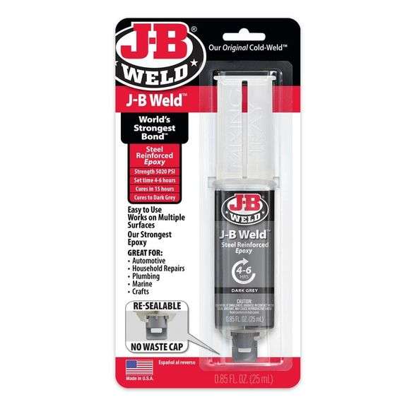 [✓] [MSRP: $7.68] J-B Weld Original Cold Weld 2-Part Epoxy Syringe