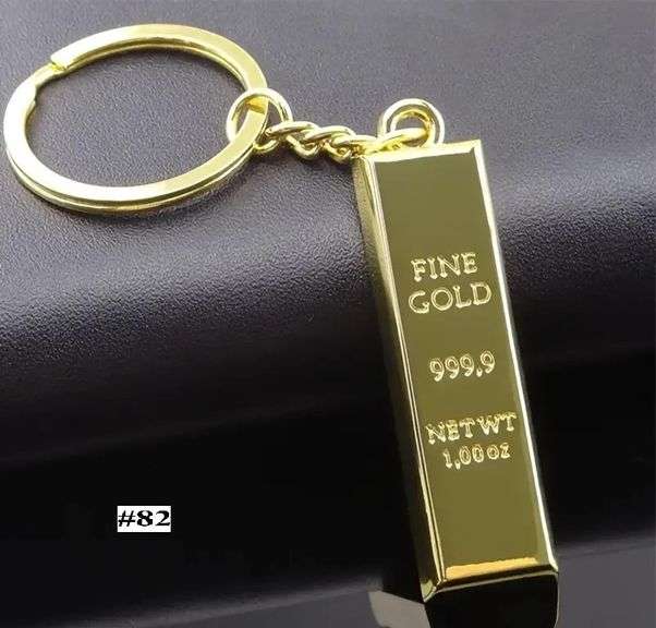 Gold Bar Key Chain