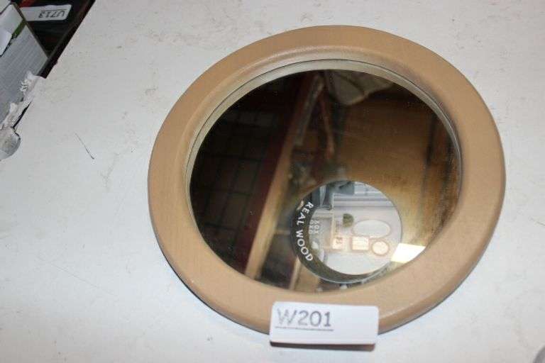 Round Oak Wood Mirror, 10.5"X10.5"[4Pk] Retail:$55