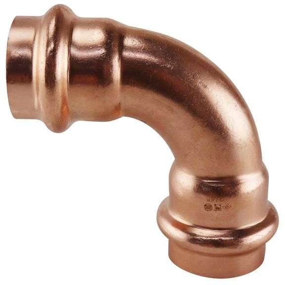 [✓] [EXT MSRP: $6.78] 3/4 in. x 3/4 in. Copper 90-degree Press x Press Elbow Fitting