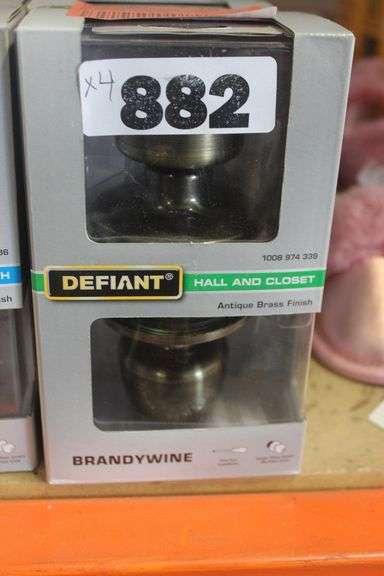 DEFIANT HALL & CLOSET DOOR KNOB ANTIQUE BRASS FINISH
