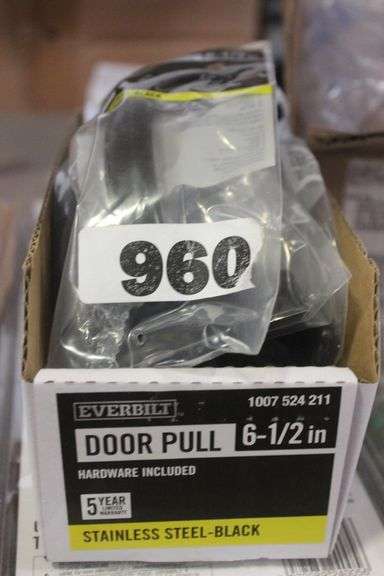 Everbilt 6-1/2 in. Black Stainless Steel Door Pull RETAIL $8.96 QTY 10