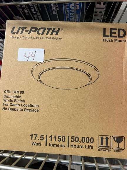 LED DIMMABLE FLUSH MOUNT LIGHT FIXTURE