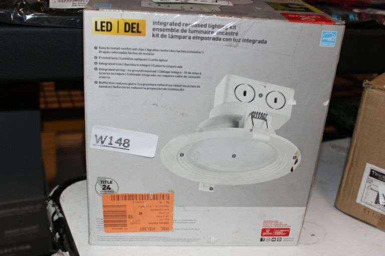 5'' 3000K White New Construction & Remodel Led Recessed Lighting Kit 4Pk Globe Retail:$39.74