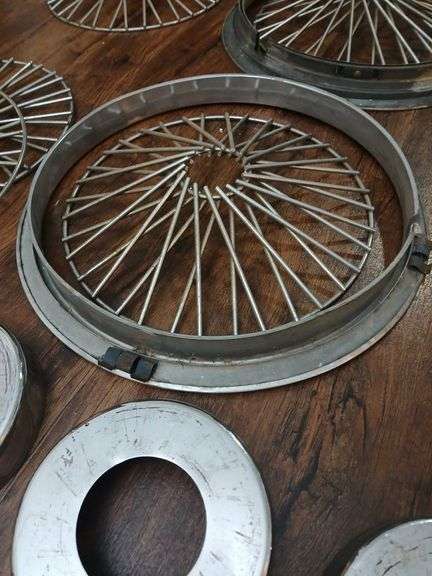 Vintage Wire Hub Caps Set