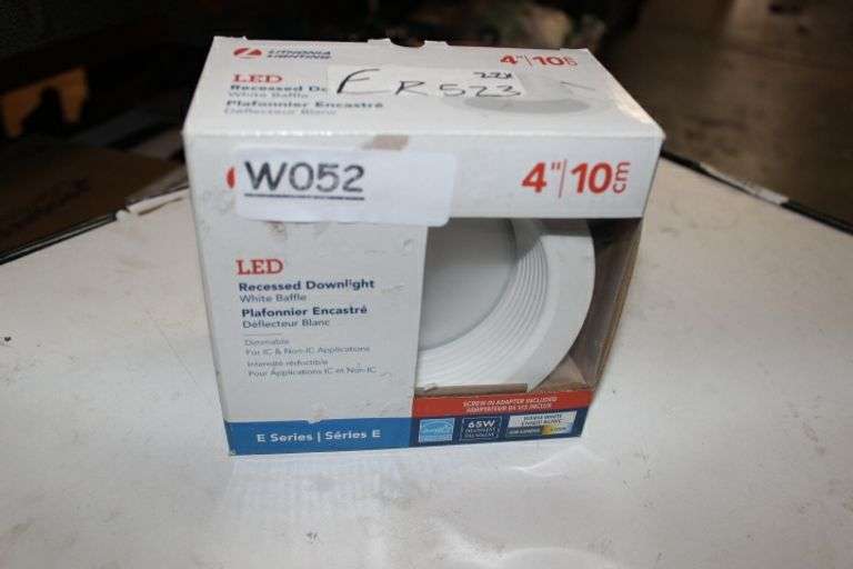 Lithonia Lighting E-Series 4" 2700K Warm White Led Recessed Retrofit Baffle Trim Retail:$10.1