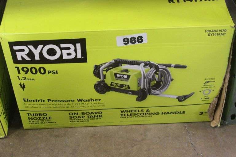 1900 PSI 1.2 GPM Cold Water Wheeled Corded Electric Pressure Washer $149.00 @ THE HOME DEPOT