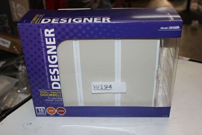Heath Zenith Designer Wired/Wireless Designer Door Chime White Beige Retail:$38