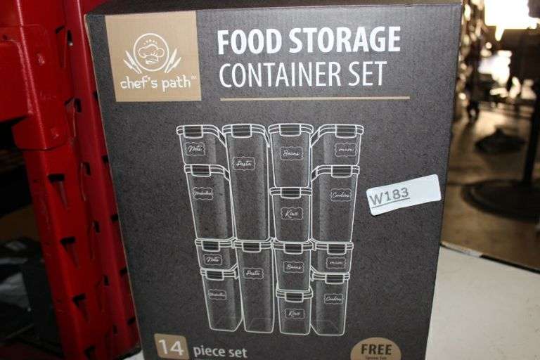 Chef'S Path Kitchen Storage Box – Set Of 14 Airtight Food Containers – Kitchen And Pantry Organisation – Bpa-Free Plastic Food Storage Box – Labels, Marker And Spoons Retail:$34