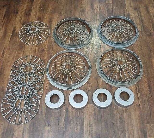 Vintage Wire Hub Caps Set