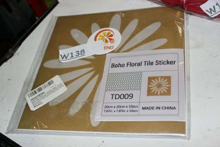 Qucheng Floral Tile Stickers Matte Texture Home Decal Vintage Waterproof Removable Mural Decor Peel Stick Diy Bathroom Kitchen Decoration Retail:$16
