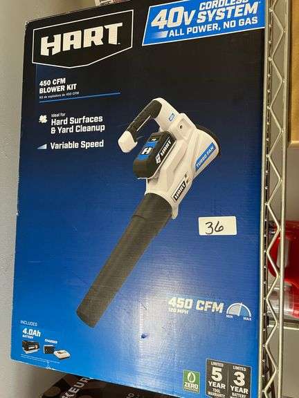 HART 450CFM VARIABLE SPEED LEAF AND DEBRIS BLOWER