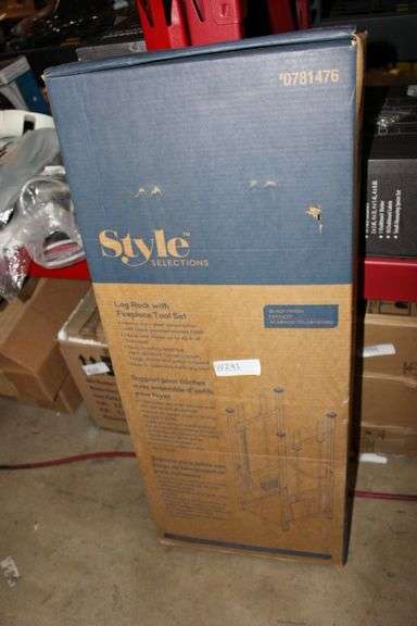 Style Selections 32.67-In X 14.76-In X 12.99-In Steel Log Bin Retail:$50