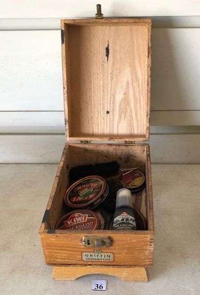 Griffin Shinemasters Shoe Shine Box with Contents