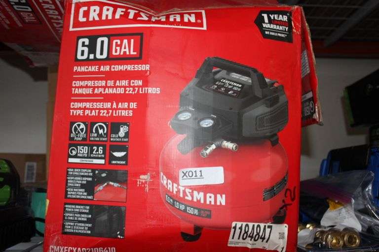 CRAFTSMAN 6-Gallon Portable Electric 150 PSI Pancake Air Compressor Retail:$169