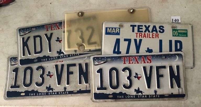 Vintage License Plates & License Cover