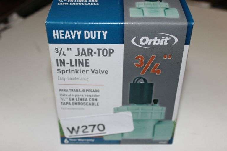 Orbit 3/4-Inch Heavy-Duty Jar-Top In-Line Sprinkler Valve - 57460 Retail:$15
