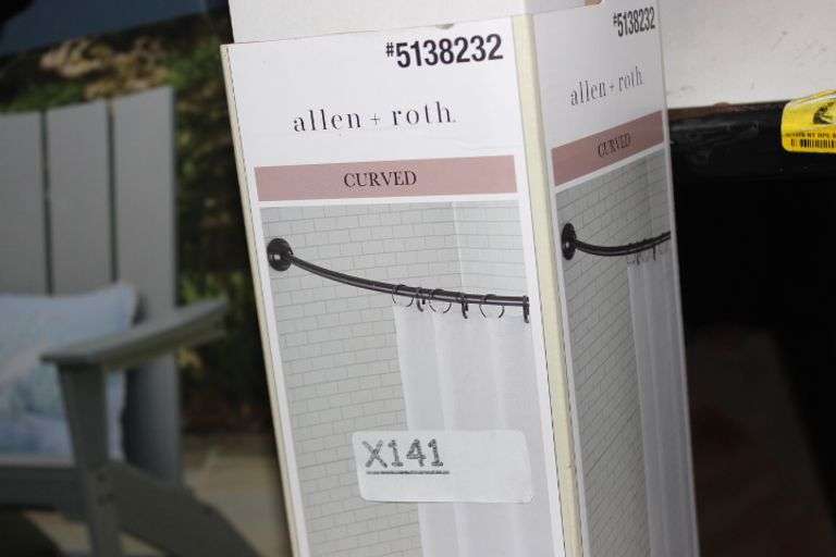 Allen + Roth 44-In To 72-In Oil Rubbed Bronze Fixed Or Tension Single Curve Adjustable Shower Curtain Rod Retail:$45