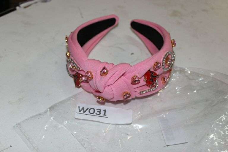 Mosotech Doctor Knotted Headband For Women, Pearl Rhinestone Top Knot Hairband, Pencil Embellished Jeweled Headband Hair Accessories For Back To School Teacher’S Day Appreciation Gifts (Pink) Retail:$12