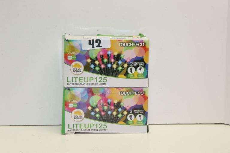 TOUCH OF ECO LITEUP 125 MULTI COLOR OUTDOOR SOLAR LED STRING LIGHTS