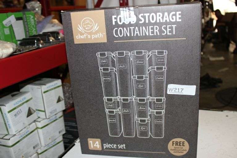 Chef'S Path Kitchen Storage Box – Set Of 14 Airtight Food Containers – Kitchen And Pantry Organisation – Bpa-Free Plastic Food Storage Box – Labels, Marker And Spoons Retail:$34