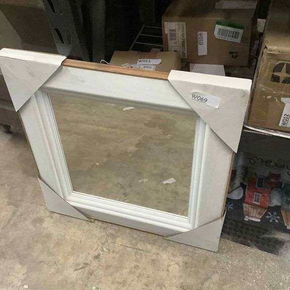 24" X 24" White Square Mirror Retail:$80