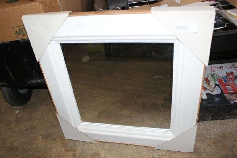 24" X 24" White Square Mirror Retail:$80
