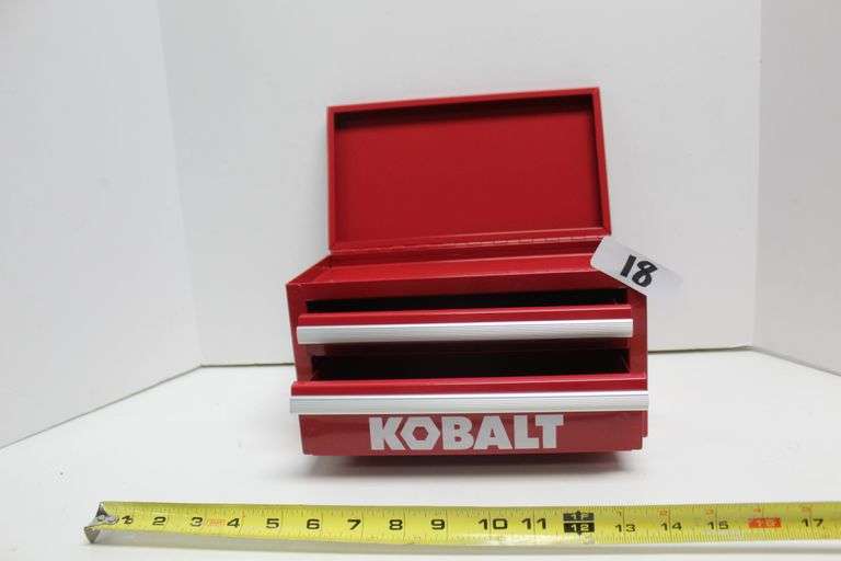KOBALT PORTALE MINI TOOLBOX 10.83in X 5.91in X5.91in DRAWER RED STEEL TOOL BOX