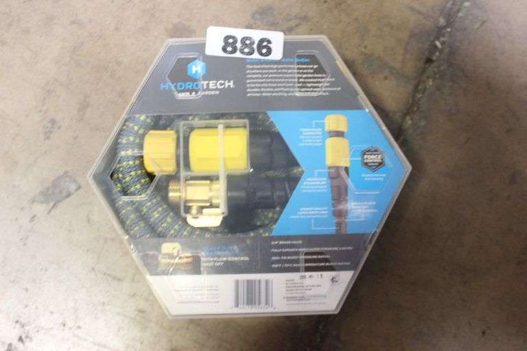 HydroTech 100ft Expandable Burst Proof Hose - Yellow: Durable Flexible Garden Watering, Kink & Corrosion Resistant RETAIL $64.00