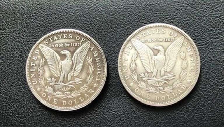 USA 1879 & 1890 Morgan One Dollar Coin/ Copy
