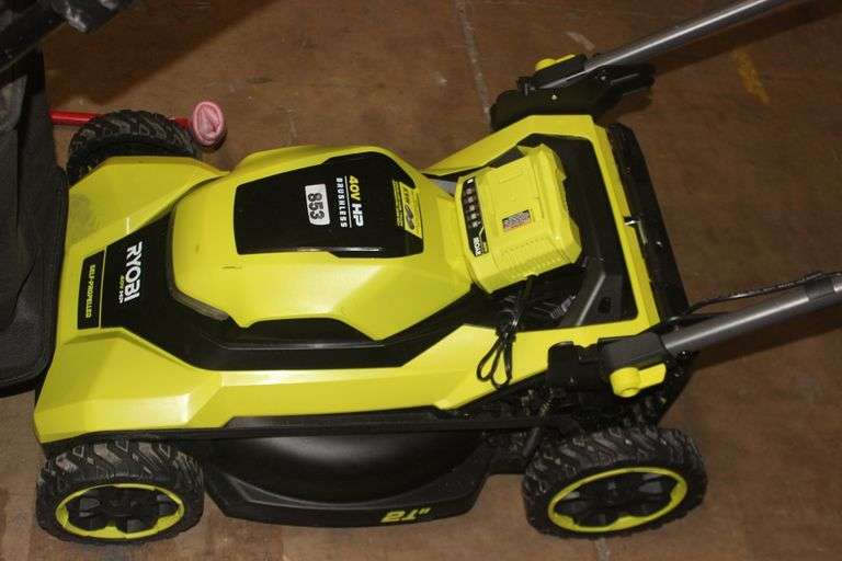 RYOBI 40V HP BRUSHLESS 21" SELF PROPELLED LAWN MOWER RETAIL$749.00 INCLUDES TWO BATTERIES AND CHARGER