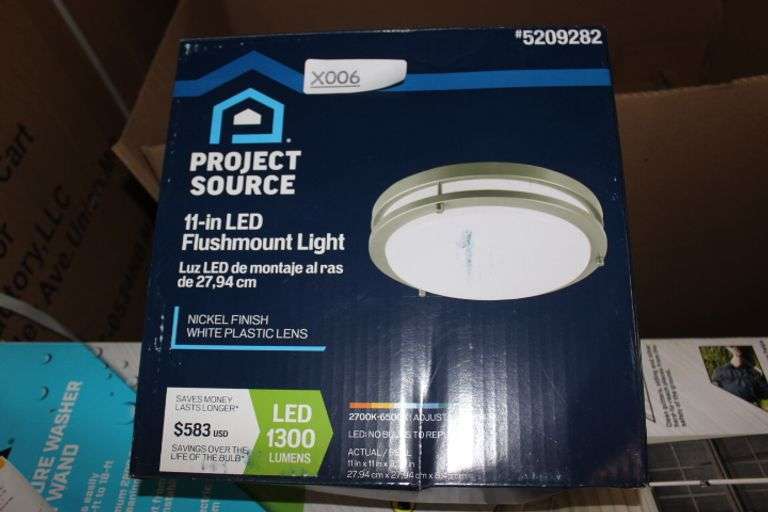 Project Source 1 -Light 11-in Satin Nickel Integrated LED Flush Mount Light Retail:$27.02