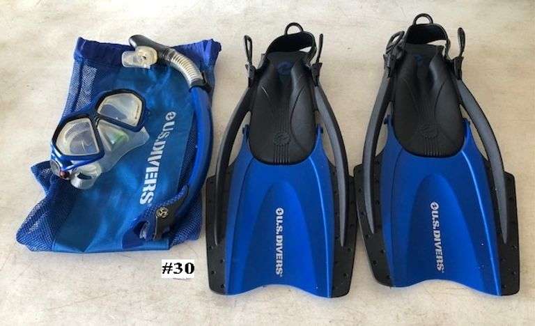 US Divers Snorkel Set Size 7-10 Medium