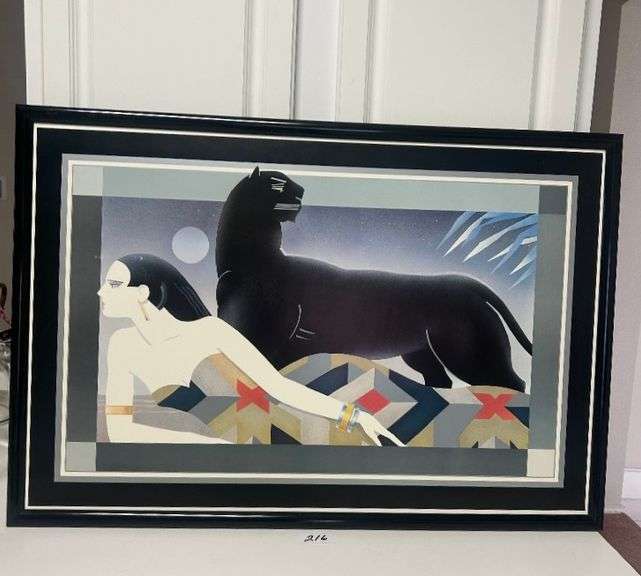 Large Picture Lady And Cat