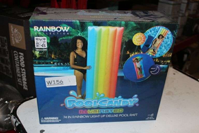Pool Candy 74 Rainbow Haze Deluxe Light-Up Pool Raft Retail:$12.71