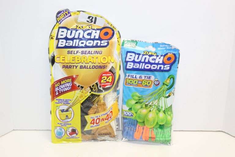 ZURU BUNCH O BALLONS FILL & TIE 1OO IN 60SECONDS AND, ZURU BUNCH O BALLONS SELF SEALING CELEBRATION PARTY BALLOONS 24COUNT SOLD BT THE PIECE