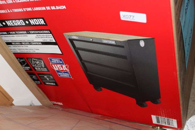 Craftsman 26 Inch 4 Drawer Workstation, Black Retail:$180