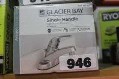 GLACIER BAY ARAGON SINGLE HANDLE BATHROOM FAUCET CHROME $39.98