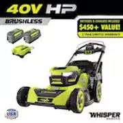 RYOBI 40V HP BRUSHLESS 21" SELF PROPELLED LAWN MOWER RETAIL$749.00 INCLUDES TWO BATTERIES AND CHARGER
