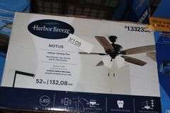 Harbor Breeze Notus 52-In Bronze With Mocha/Sienna Blades Ceiling Fan With Light ( 5 -Blade ) Retail:$121