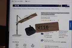 Purple Leaf 9-Ft Aluminum Beige Crank Cantilever Patio Umbrella With Base Retail:$659.99