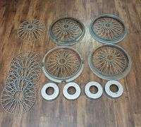 Vintage Wire Hub Caps Set