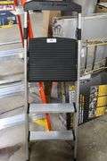 [✓] [MSRP: $59.97] 3-Step Aluminum Step Stool Ladder, 250 lbs. Type I Duty Rating (9ft. Reach Height)