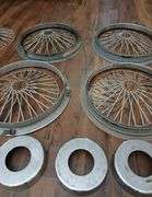 Vintage Wire Hub Caps Set