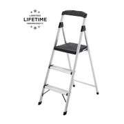 [✓] [MSRP: $59.97] 3-Step Aluminum Step Stool Ladder, 250 lbs. Type I Duty Rating (9ft. Reach Height)