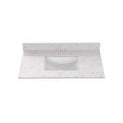 [✓] [MSRP: $309.00] Home Decorators Collection 37 in. W x 22 in D Quartz white Rectangular Single Sink Vanity Top in Snow Orchid