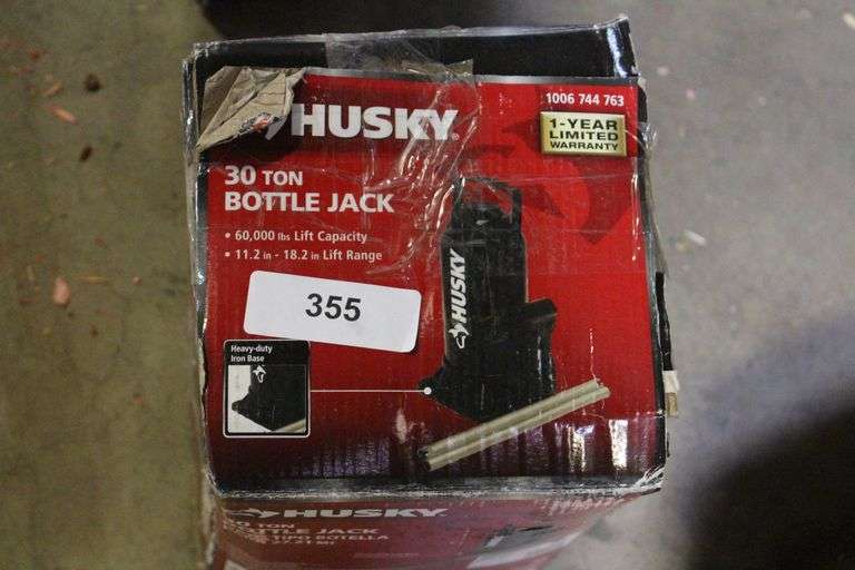 [✓] [MSRP: $89.98] Husky 30-Ton Bottle Car Jack