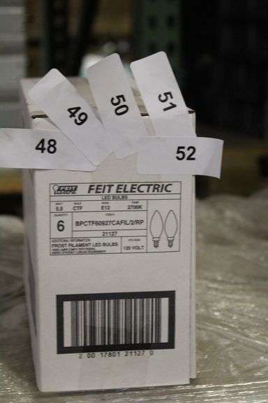 [✓] [EXT MSRP: $53.82] Feit Electric 60W Equivalent B10E12 Candelabra Dimmable Filament CEC Frosted Glass Chandelier LED Light Bulb Soft White 2700K (2-Pack)
