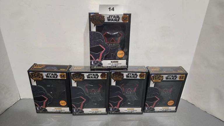POP PIN STAR WARS KARRE COLLECTIBLE ENAMEL PIN, STAND INCLUDED, BOXES UNOPENED